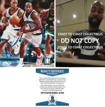 Baron Davis signed Charlotte Hornets basketball 8x10 photo proof Beckett... - $98.99