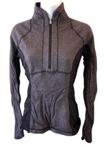 Lululemon Run Inspire Top Jacket 1/2 Zip Pullover Women&#39;s Black Gray 6 - £26.10 GBP