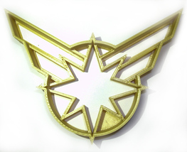 Captain Marvel Superheroes Logo Comic Movie Cookie Cutter 3D Printed USA... - $3.99