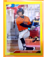 Yellow Refractor Jeremy Pena Rookie Card 2020 Bowman Heritage Houston As... - £45.42 GBP