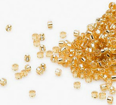 Miyuki Delicas 11/0, S/L Gold 42, 50g bag of beads, 50 gram delica - $20.25