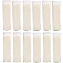 Glass Assorted Religious Candle, White, Case of 12 (1) - £23.91 GBP+