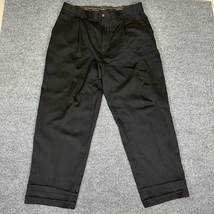 Tommy Bahama Dress Pants Mens 40 (38x29) Black Silk Pleated High Rise Adult - $16.50