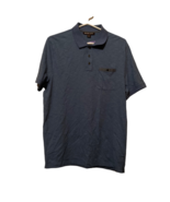 Michael Kors Mens Polo Shirt Blue Heathered Short Sleeve Classic Pocket ... - £19.48 GBP