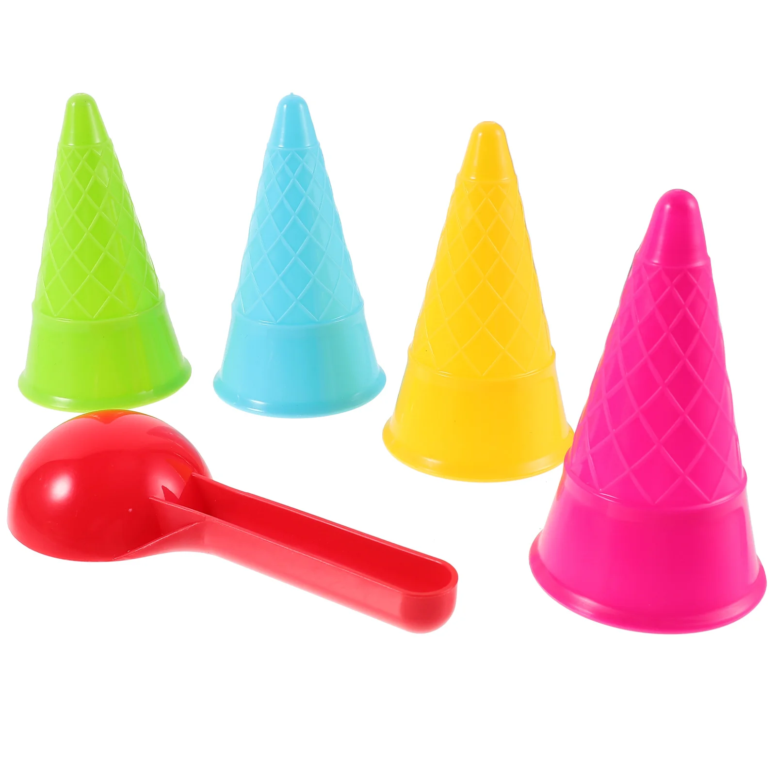 5pcs Beach Toys Sand Toys Set Cone Scoop Model Beach Digging for Children - £9.57 GBP