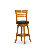 30&quot; Bar Stool: Natural Wood, Charcoal Seat - $237.96 CAD