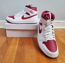Nike Jordan 1 Mid &#39;Reverse Chicago&#39; BQ6472-161 Pomegranate Red Size 11.5W/10M - £144.32 GBP