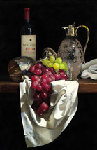 Art Giclee Printed Oil Painting Print Stillife grape wine Wall - $9.49+