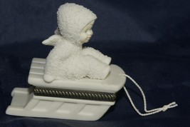 Dept 56 Snowbabies &quot;Hold on Tight&quot; Hinged Trinket Box - £15.64 GBP