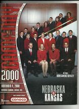 2000 NCAA Football Program Kansas @ Nebraska Nov 4th - $24.70