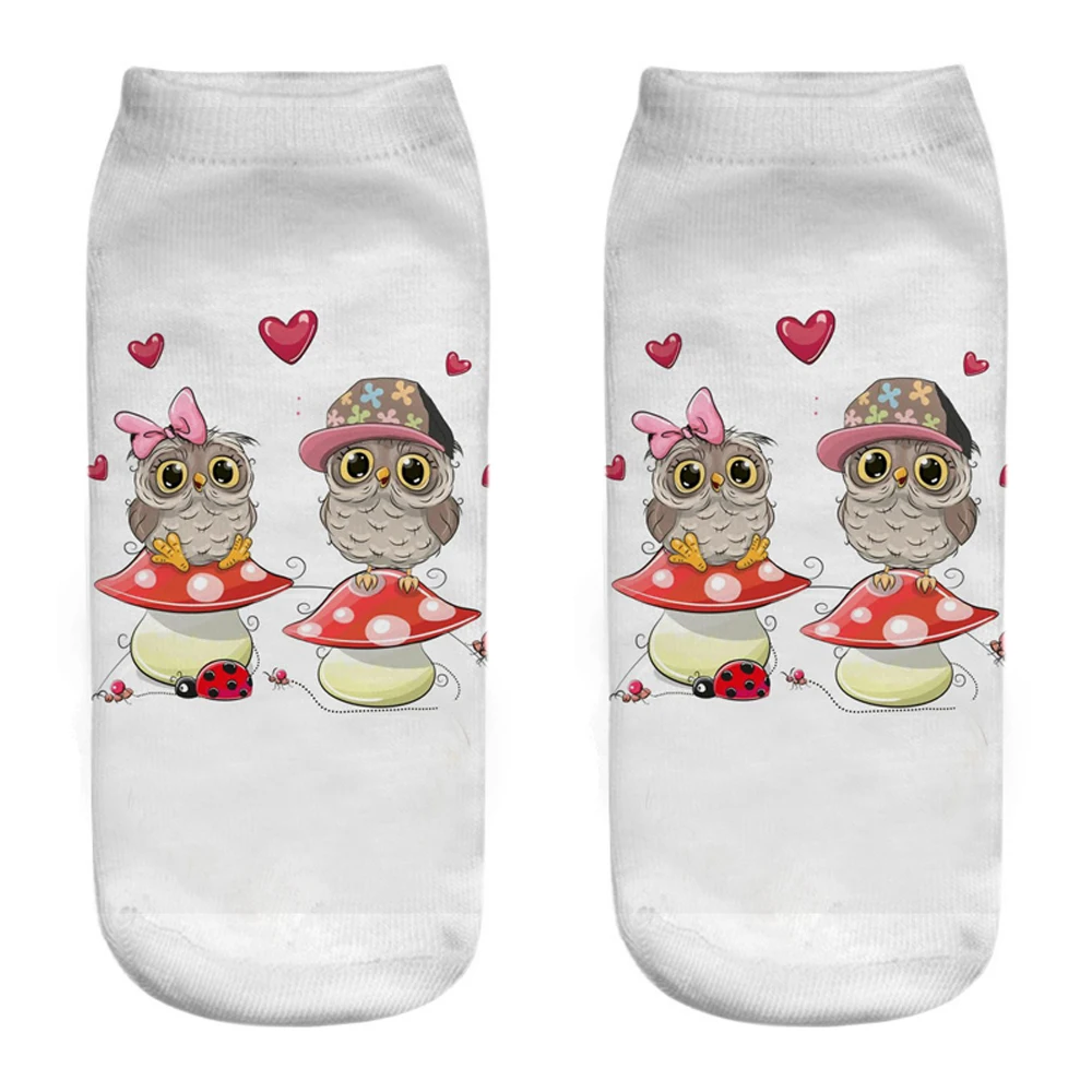 Play 1 Pair Cute 3D Print Cartoon Happy Sing Dancing Baby Owl Socks UniA Fun Liv - £23.11 GBP