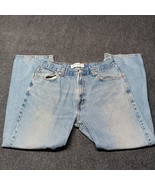 Levis 505 Jeans Men 36x30 Blue Straight Regular Fit  Denim Pants Casual - £18.08 GBP