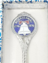 Bicentennial 1776 - 1976 Collector Spoon Vintage Red White Blue Silver Color USA - £9.10 GBP