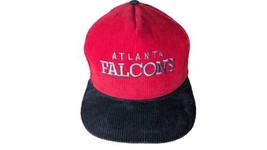 Vintage Atlanta Falcons Corduroy Hat Snapback Cap  NFL “VERY RARE” Made ... - £75.66 GBP