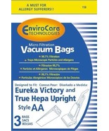 Envirocare Vacuum Bags Fits Eureka Victory & True HEPA Upright Style AA 3-Pack