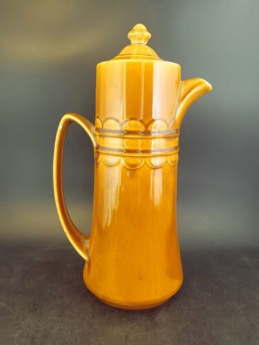Primary image for VTG Homer Laughlin Boho MCM Mid Century Carafe Tall Teapot Golden Harvest EUC