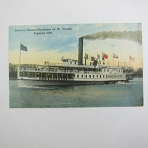 Ship Postcard Steamer Charles Macalester for Mt Vernon Antique UNPOSTED - £7.86 GBP