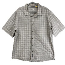 Cabela&#39;s Shirt Mens Size Extra Large Plaid Seersucker Button Up UPF 30 C... - £13.86 GBP
