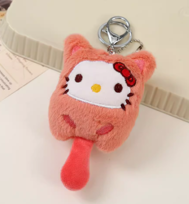 Cute new Sanrio series makeup mirror key chain plush cartoon key ring  - $19.80