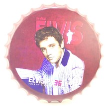 Elvis Presley Bottle Cap Wall Sign 35th Anniversary The King Of Rock &amp; Roll 16” - £19.32 GBP