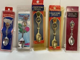 VTG Souvenir Spoons (6) Indiana Branson Queen Wilhelmina Missouri Indian... - £9.55 GBP