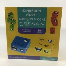 Expression Puzzle Building Blocks Preschool Puzzle Game Challenge New Se... - £19.20 GBP