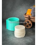 Author&#39;s Cylinder Mold Waves - Pillar mold silicone - Unique pillar cand... - £25.61 GBP