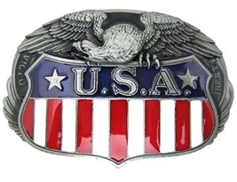 USA Belt Buckle Metal BU16 - $9.95