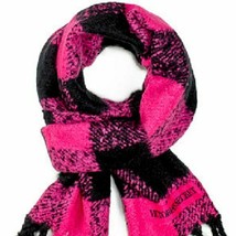 New Victoria’s Secret Winter Angel Plush Scarf Buffalo Check Pink Black - £18.16 GBP