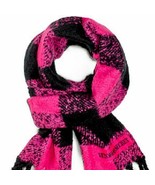 New Victoria’s Secret Winter Angel Plush Scarf Buffalo Check Pink Black - £17.72 GBP