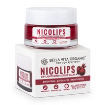Bella Vita Organic NicoLips Lip Scrub Balm Brightening Dark Lips for Men and Wom - £11.70 GBP