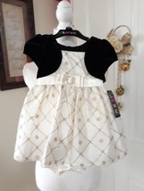 2pc Love Infant Girls Dress &amp; Bottom Set (Size 24M) Black &amp; Cream ~ New!!! - £26.09 GBP