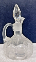 Cambridge Glass Rose Point Cruet w Orig Gound Stopper Stunning - £35.15 GBP