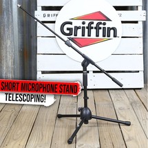 Short Microphone Stand with Boom Arm by GRIFFIN - Low Profile Tripod Mic... - £25.11 GBP+