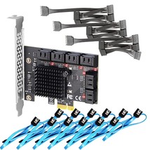 12 Ports Pcie Sata Expansion Card, Including Sata Cables And 1:5 Sata Sp... - $101.99