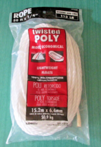 Lehigh Secure Line - Twisted Poly Rope - 50&#39; X 1/4&quot; - PT450 - New! - £10.27 GBP