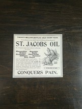 Vintage 1902 St. Jacobs Oil Conquers Pain Original Ad 1021 B - £5.22 GBP