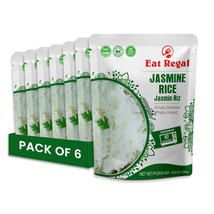 Eat Regal Thai Jasmine Rice Pack of 6, Microwavable, Ready to eat, Stapl... - $241.61 MXN