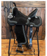 Racing Horse Saddle Western Barrel Leather Premium Equestrian Tack Size ... - $738.56 CAD