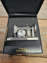 Timex Mini Clock, Sewing Machine Desk Clock Antique Silver NEW - €13,55 EUR