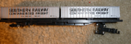 Vintage N Scale Trix Long Flat Car with 2 Southern Railway Containers - £14.86 GBP