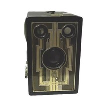 Vintage Kodak Brownie Six 16 Box Camera Art Deco Geometric Front - £39.34 GBP