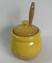 Vintage Le Creuset Yellow Honey Pot Lid Dip Stick 5” - £27.25 GBP