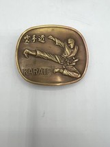 KARATE Martial Arts RyuKyu Solid Brass Belt Buckle Old School 1970&#39;s Vin... - $60.73