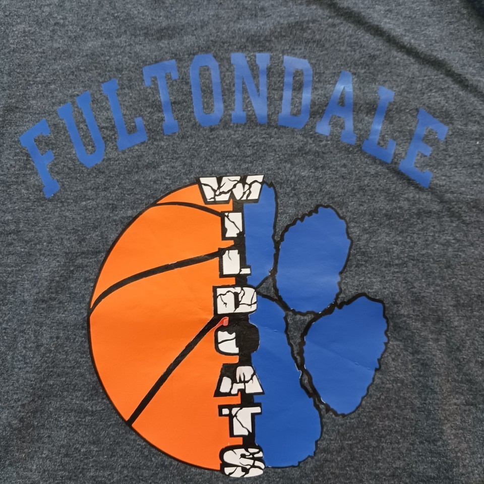 Gildan Ultra Cotton Fultondale Wildcat Men's Gray Graphic T-Shirt Long Sleeve XL Item image 6