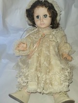 Vtg Effanbee 17" Occasion Doll 1986 Blond/Green Sleepy Eyes - $29.70