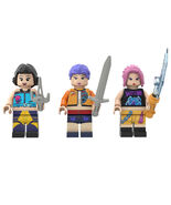 3Pcs KPop Demon Hunters Minifigure Mira Rumi Zoey Assmebly Mini Block Fi... - $331.27 MXN