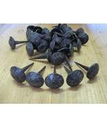 50 NAILS ROUND HAND FORGED 1&quot; SWIRL 1 1/2&quot; LONG TACK CRAFT NAIL IRON DEC... - $1,100.11 MXN