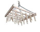 25 CLOTHES PIN LAUNDRY DRYING RACK - Amish Handmade Clothes Hanger USA - £57.89 GBP