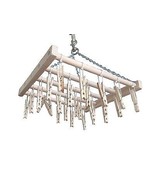 25 CLOTHES PIN LAUNDRY DRYING RACK - Amish Handmade Clothes Hanger USA - £56.55 GBP